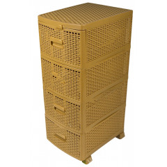 Комод Ротанг 4-яр бежевый