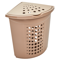 Корзина для белья алеана 45л угловая 122051 кремовый