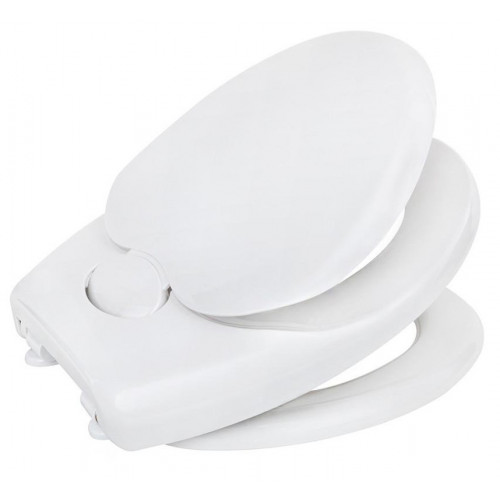 Сиденье для унитаза СУА-7Д семейное c детской накладкой 44х38,7см белый