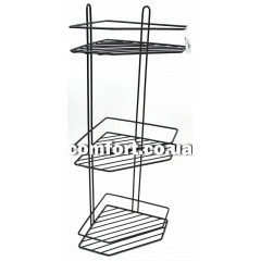Полка угловая металл 3-яр 20см ПТ черный
