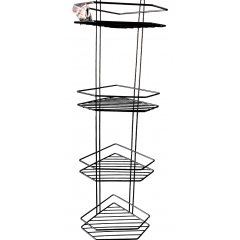 Полка угловая металл 4-яр 20см ПТ черный