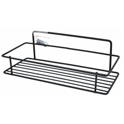 Полка прямая металл 1-яр 28см ПТ черный