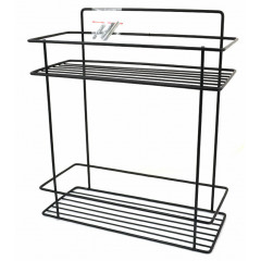 Полка прямая металл 2-яр 28см ПТ черный