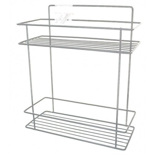 Полиця пряма метал 2-яр 28см ПТ білий