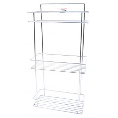 Полиця пряма метал 3-яр 28см ПТ білий