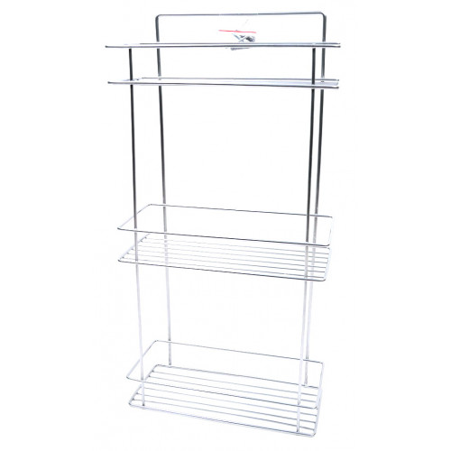 Полиця пряма метал 3-яр 28см ПТ білий