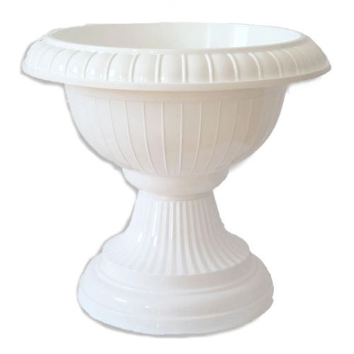 Вазон Флорида 40 на ножке белый