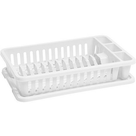 Сушилка для посуды 1-яр на 12 тарелок Консенсус белый