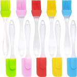 Лопатка 0643 набор + кисточка силикон прозрачная ручка