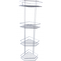Полиця кутова метал 4-яр 20см ПТ білий