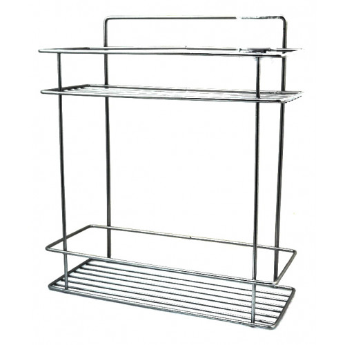 Полиця пряма метал 2-яр 28см ПТ хром