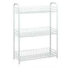 Етажерка прямокутна метал 3 яруса 43см білий
