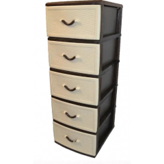 Комод Новый 5-яр сплошная панель бежевый