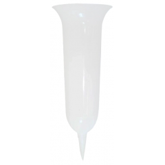 Вазон Флакон конус білий