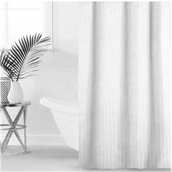 Штора Полоса ткань Премиум однотона 180х180 біла