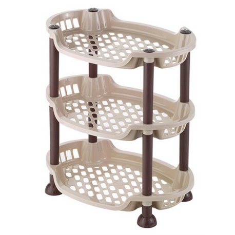 Етажерка на стіл 3-яр 5159 04 овал 29,5х21х44см бежевий