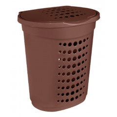 Корзина для белья алеана 60л прямая 122053 коричневый