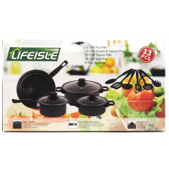 Кастрюли 61001 набор 4шт мрамор+кухонный набор 2