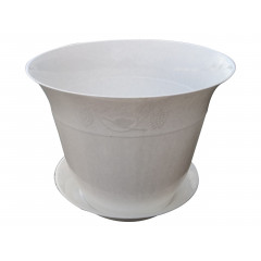 Вазон Молдавія 2,0л з підставкою білий мармур