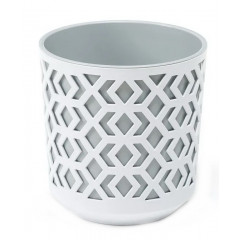 Вазон Ацтек 250 білий + світло-сірий