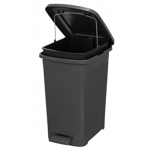 Ведро с педалью SLIM с внутренним ведром  8л I344 антрацит