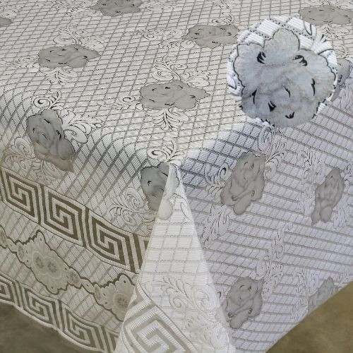 Клейонка 1,32*22м рулон LACE Ажур 144F Silver