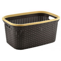 Кошик з рамкою Rattan 40л без кришки коричневий