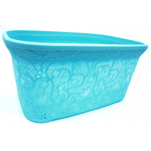 Корзина с рамкой Dantel 40л Tuffex Ажур без крышки бирюза