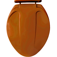 Сидіння для унітазу біле фігурне Е коричневий