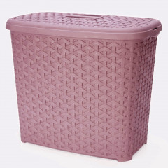 Корзина с крышкой 6,0л темно-пудровый