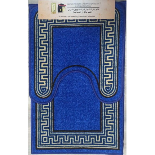 Килимок 2-й набір Клеопатра з малюнком 57х90 Таба синій кант