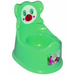 Горшок детский со спинкой ушки зеленый