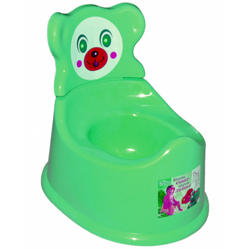 Горщик дитячий зі спинкою вушка зелений
