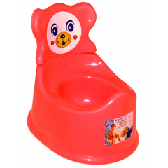 Горщик дитячий зі спинкою вушка червоний