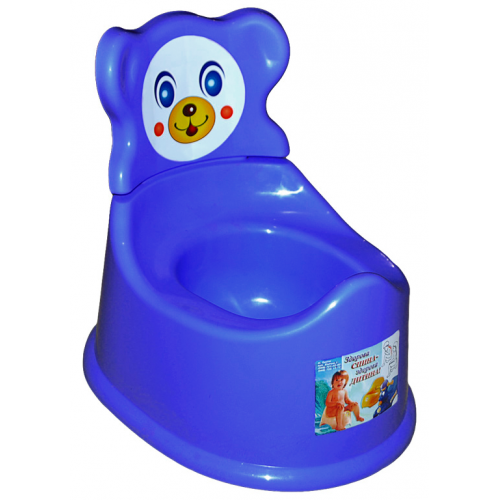 Горщик дитячий зі спинкою вушка синій