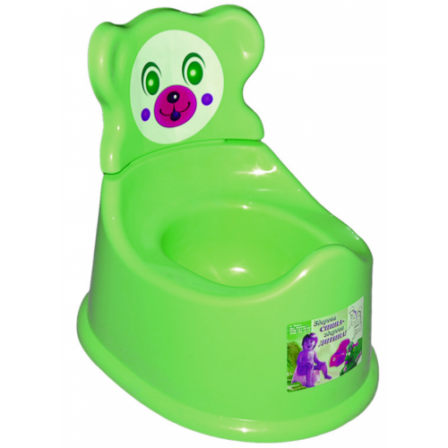 Горщик дитячий зі спинкою вушка салатовий