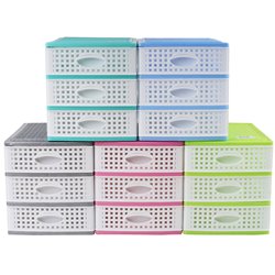 Комодик міні плетінка 3-яр різнокольоровий 2