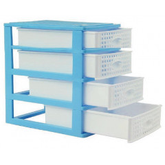 Комодик мини плетенка 4-яр голубой