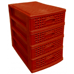 Комодик міні плетінка 4-яр коричневий