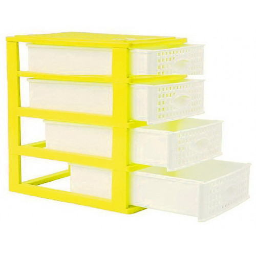 Комодик міні плетінка 4-яр жовтий