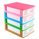 Комодик мини плетенка 4-яр разноцветный