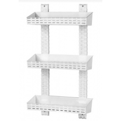 Полка Кс 3-яр пряма ротанг білий