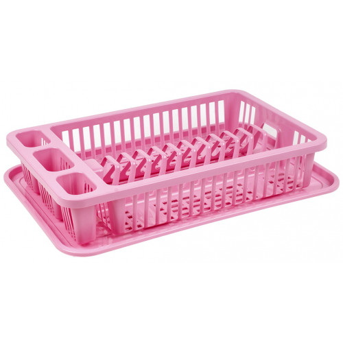 Сушарка для посуду 1-яр Ефе рожевий