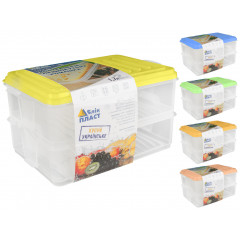 Судок Ромашка прямокутний 1,7л набір 2шт 70191