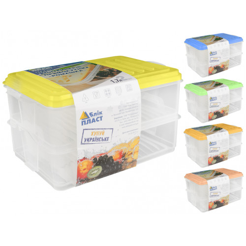 Судок Ромашка прямокутний 1,7л набір 2шт 70191