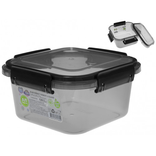 Бокс квадратный Limited Line черный герметичный 0,65л