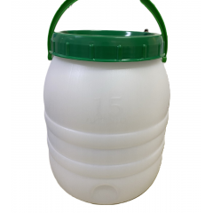 Бідон 15л білий NEW широке горло з ручкою