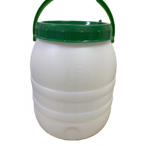 Бідон 15л білий NEW широке горло з ручкою