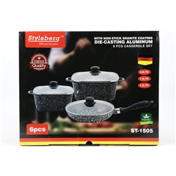 Кастрюли 1505 Styleberg набор 3шт мрамор  2