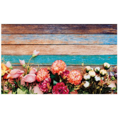 Коврик резина K-602-103 принт 75х45х0,4 Цветы